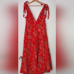 House Of Harlow 1960 Red Floral Sundress  Medium
